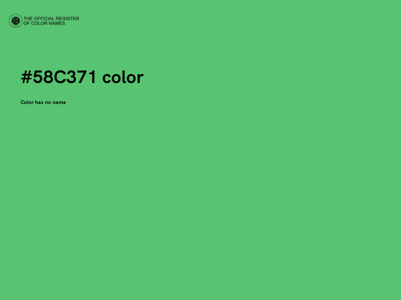 #58C371 color image