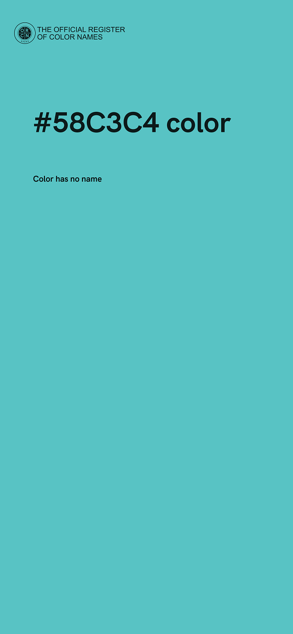 #58C3C4 color image