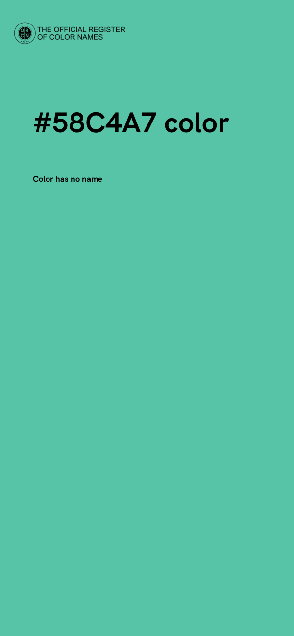 #58C4A7 color image