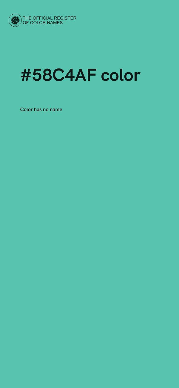 #58C4AF color image