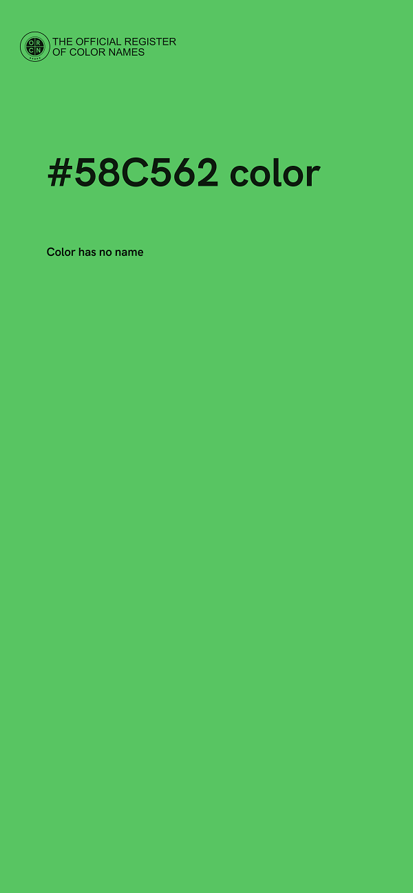 #58C562 color image