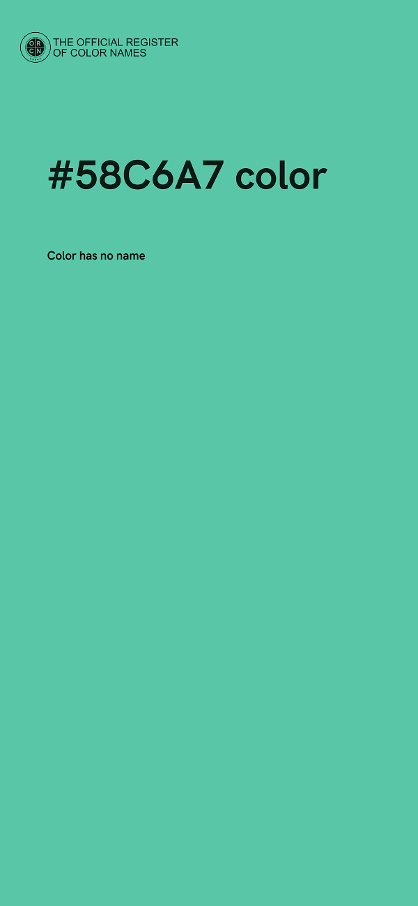 #58C6A7 color image