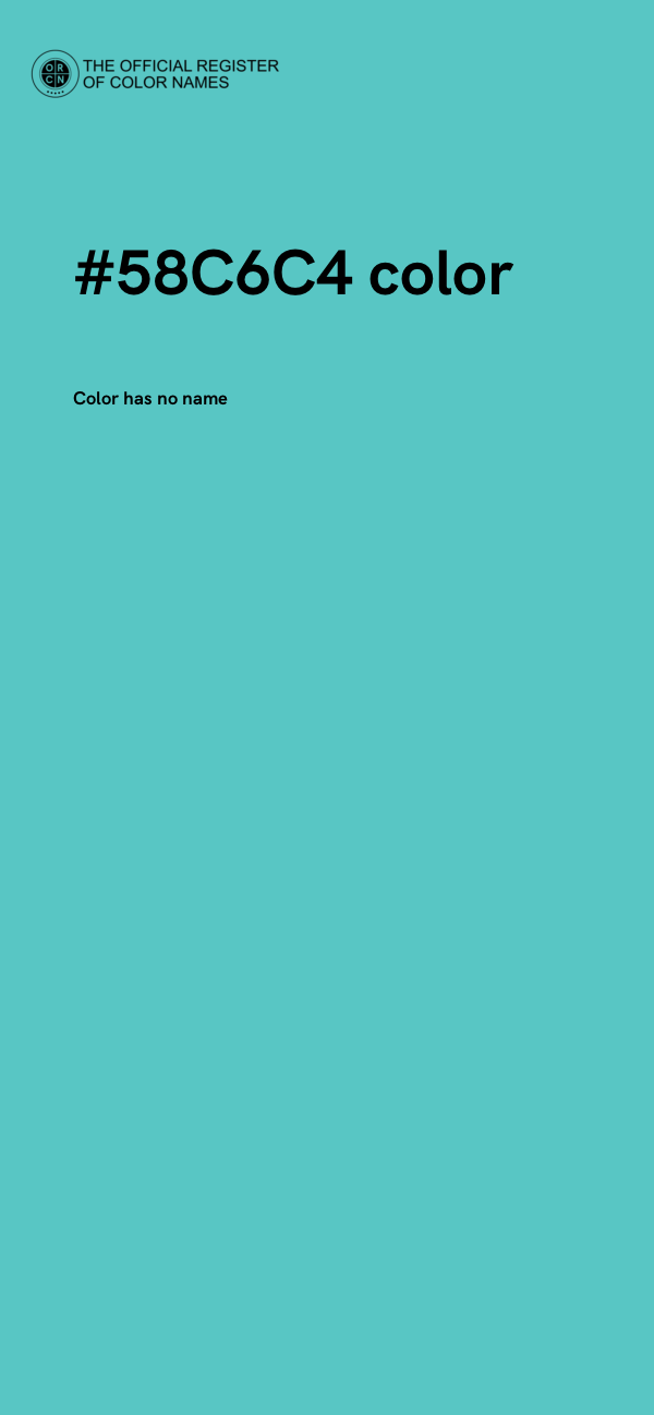 #58C6C4 color image