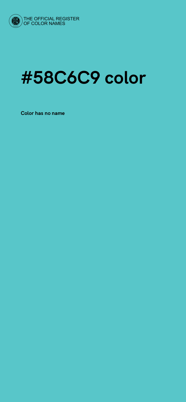 #58C6C9 color image