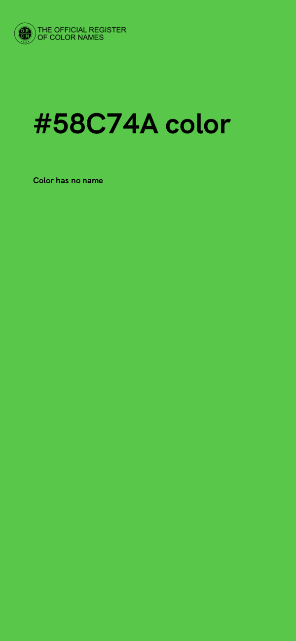 #58C74A color image