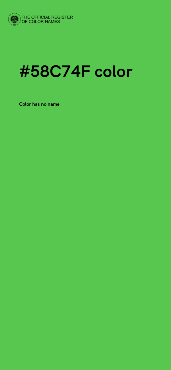 #58C74F color image