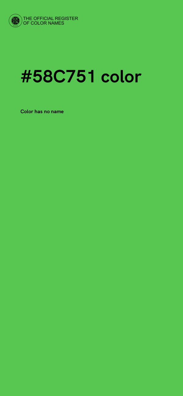 #58C751 color image