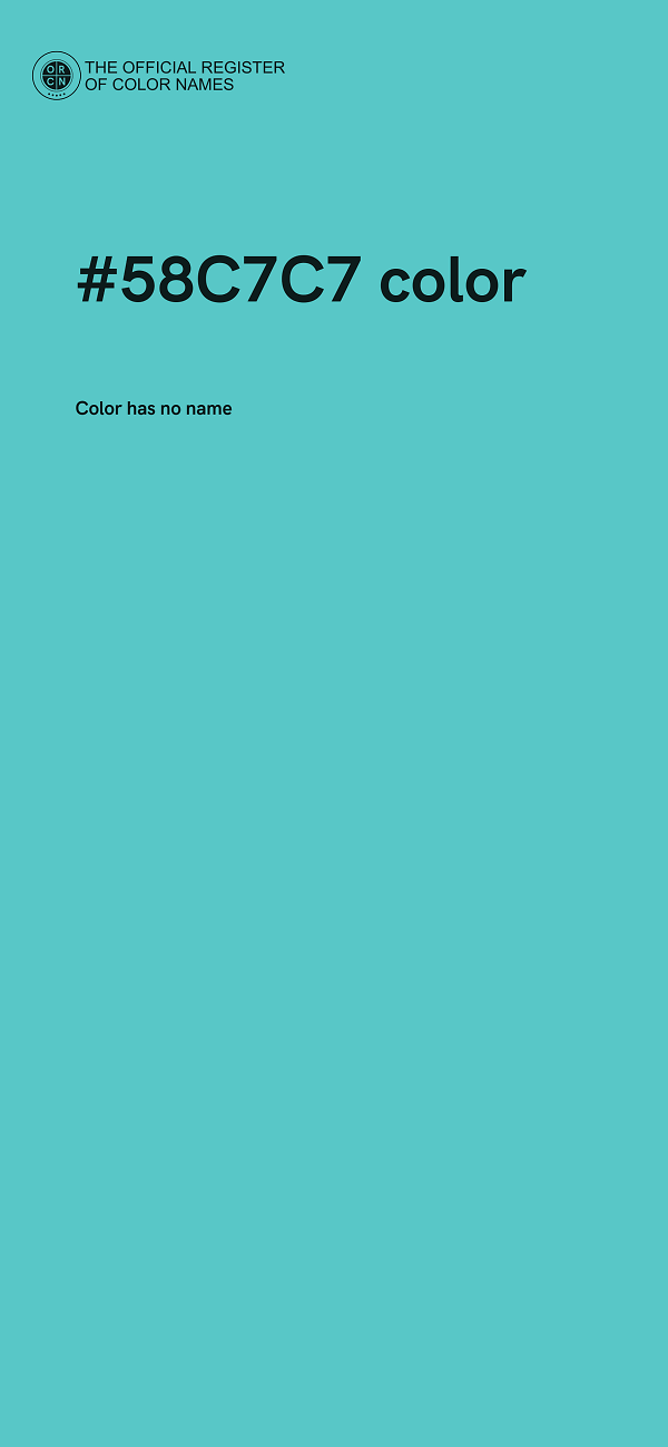 #58C7C7 color image