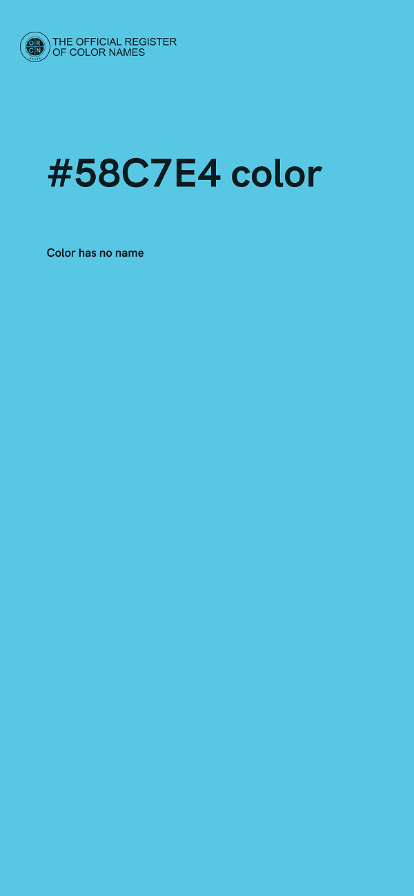 #58C7E4 color image