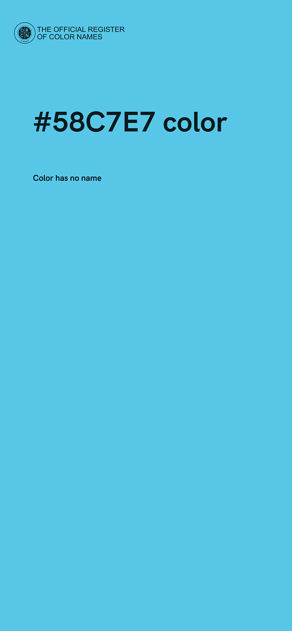 #58C7E7 color image