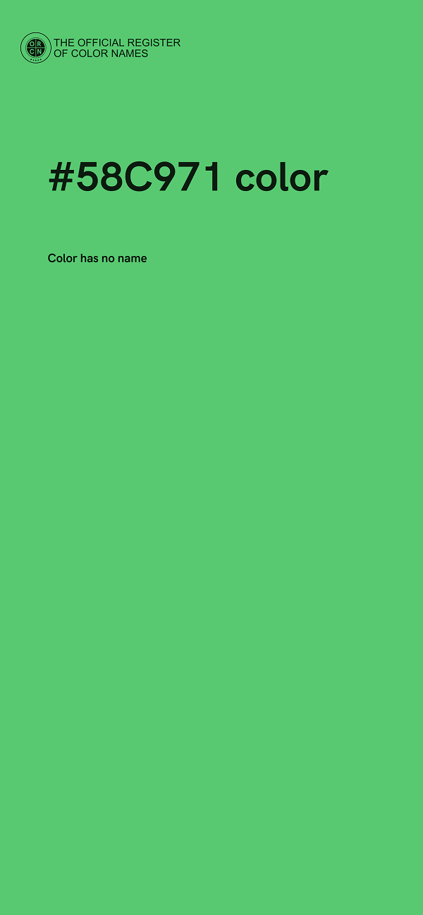 #58C971 color image