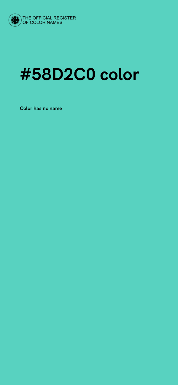 #58D2C0 color image