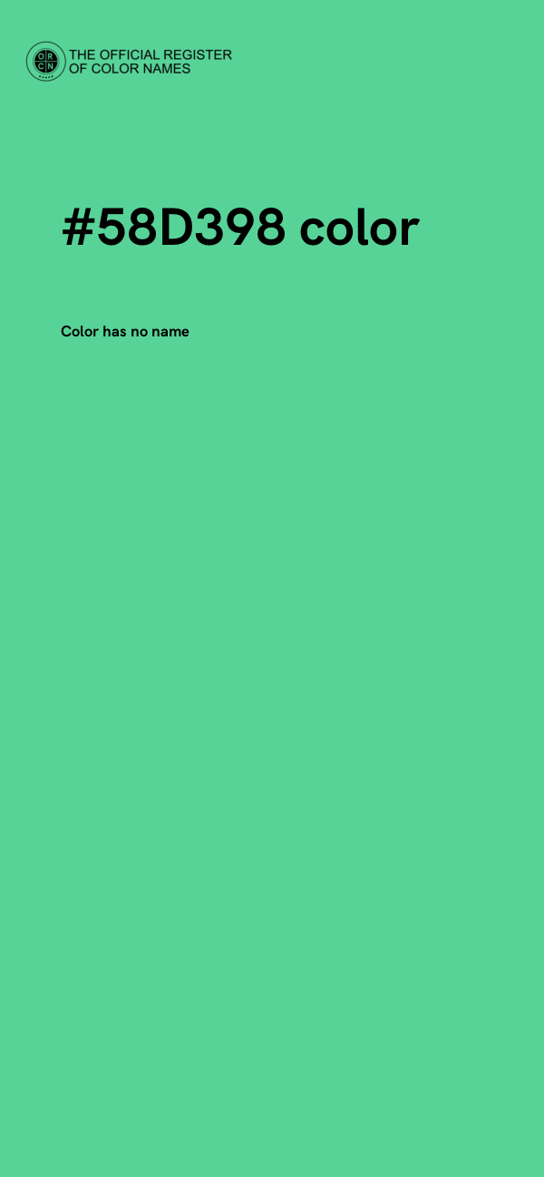 #58D398 color image