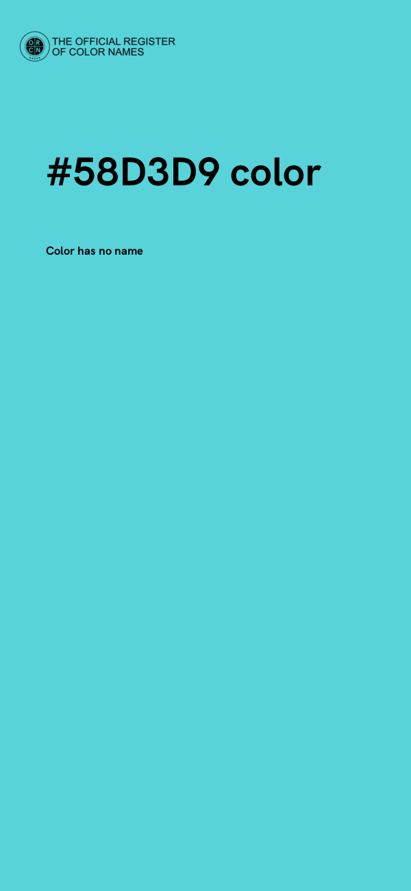 #58D3D9 color image
