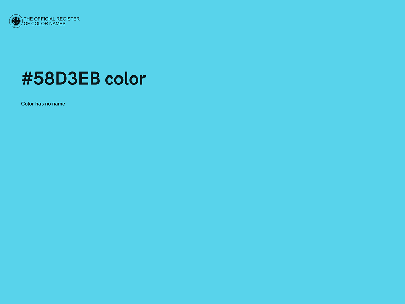 #58D3EB color image