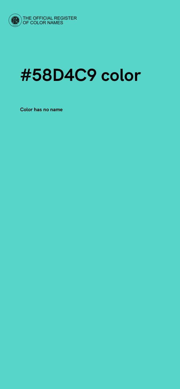 #58D4C9 color image