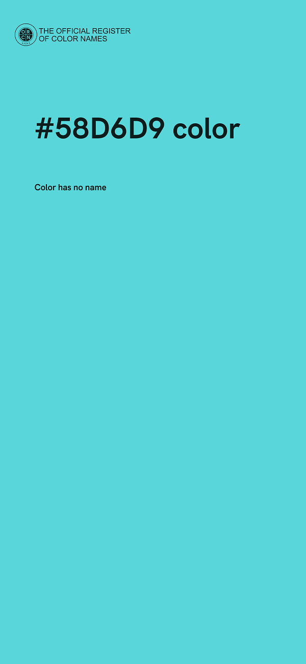 #58D6D9 color image
