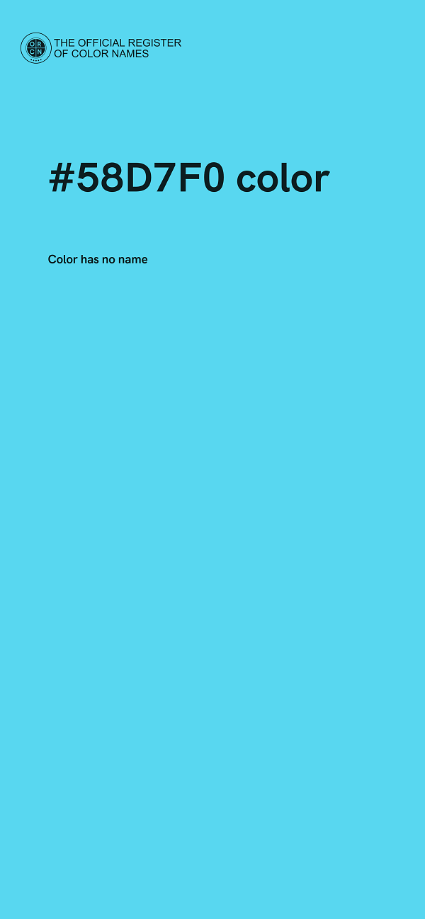 #58D7F0 color image