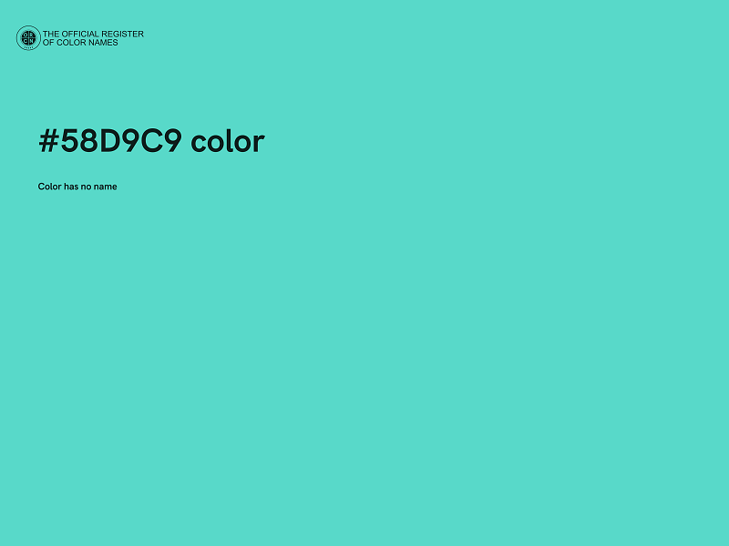 #58D9C9 color image