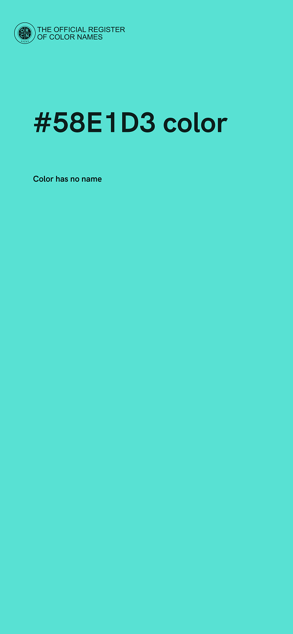 #58E1D3 color image
