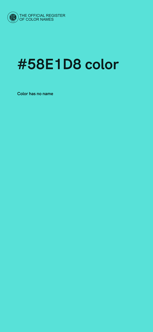 #58E1D8 color image