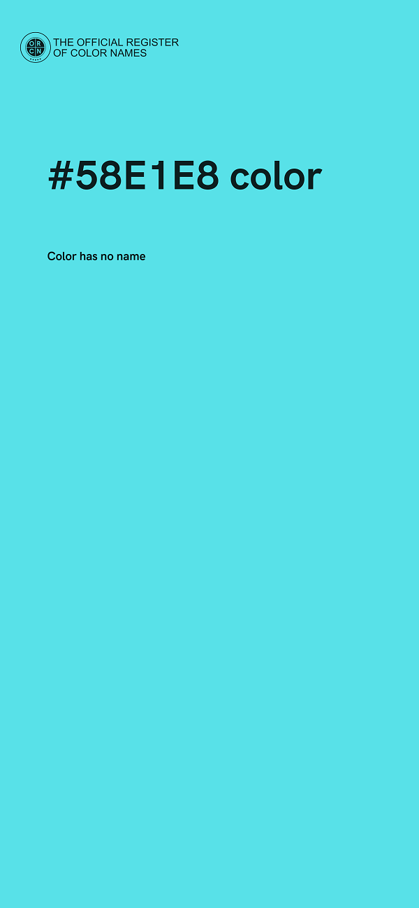#58E1E8 color image