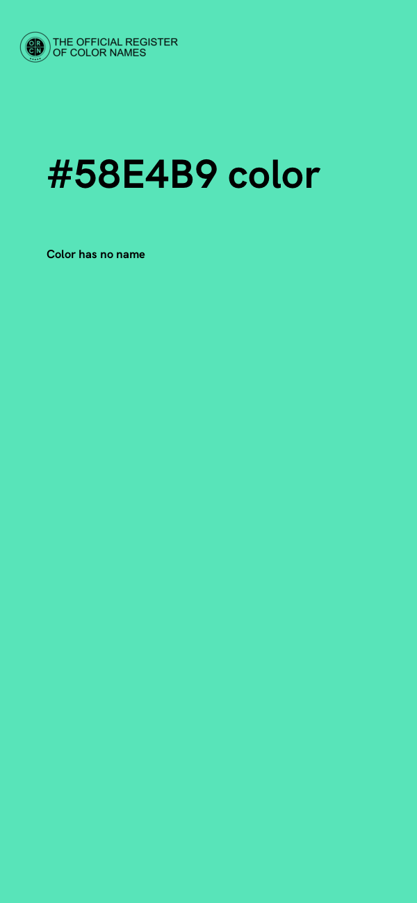 #58E4B9 color image