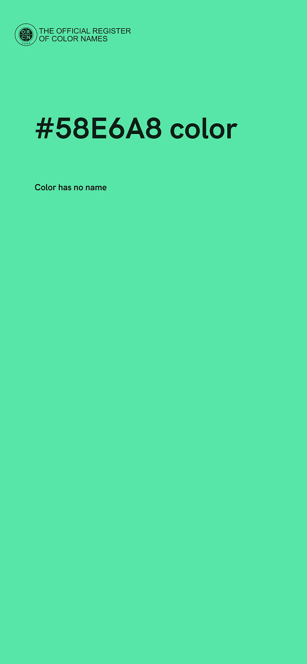 #58E6A8 color image