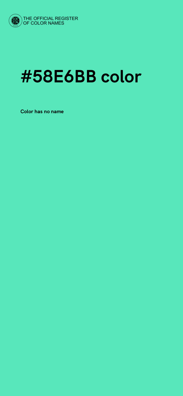 #58E6BB color image