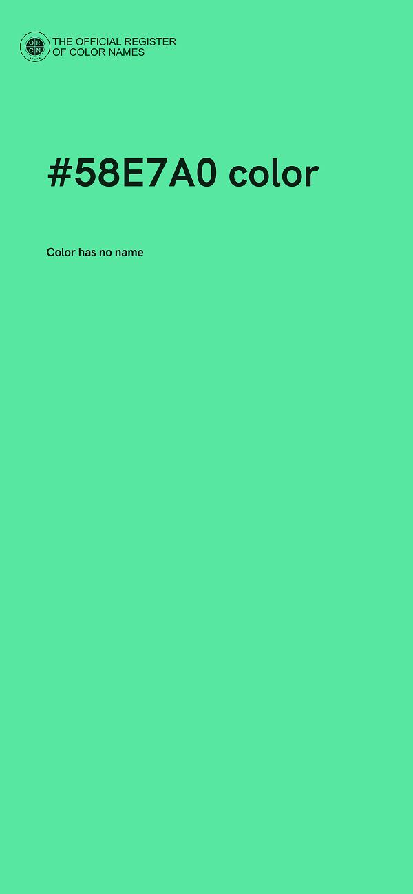 #58E7A0 color image