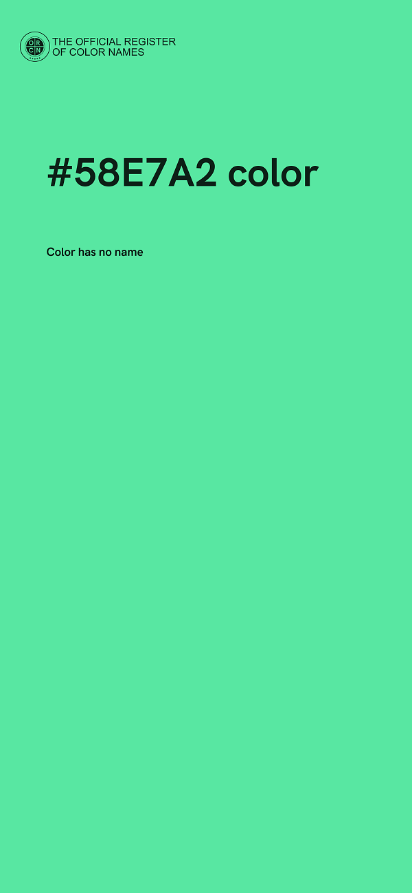 #58E7A2 color image