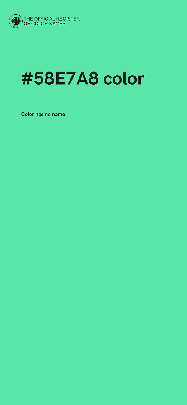 #58E7A8 color image