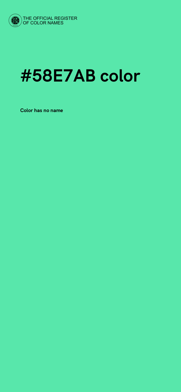 #58E7AB color image