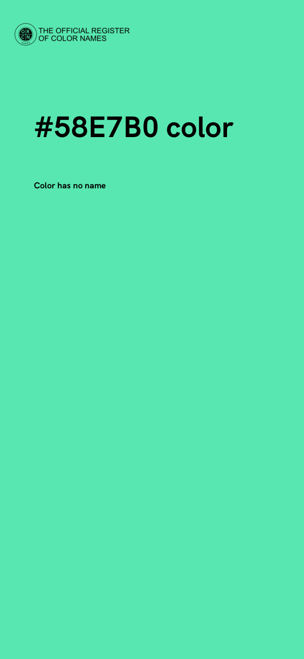 #58E7B0 color image