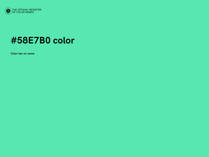 #58E7B0 color image