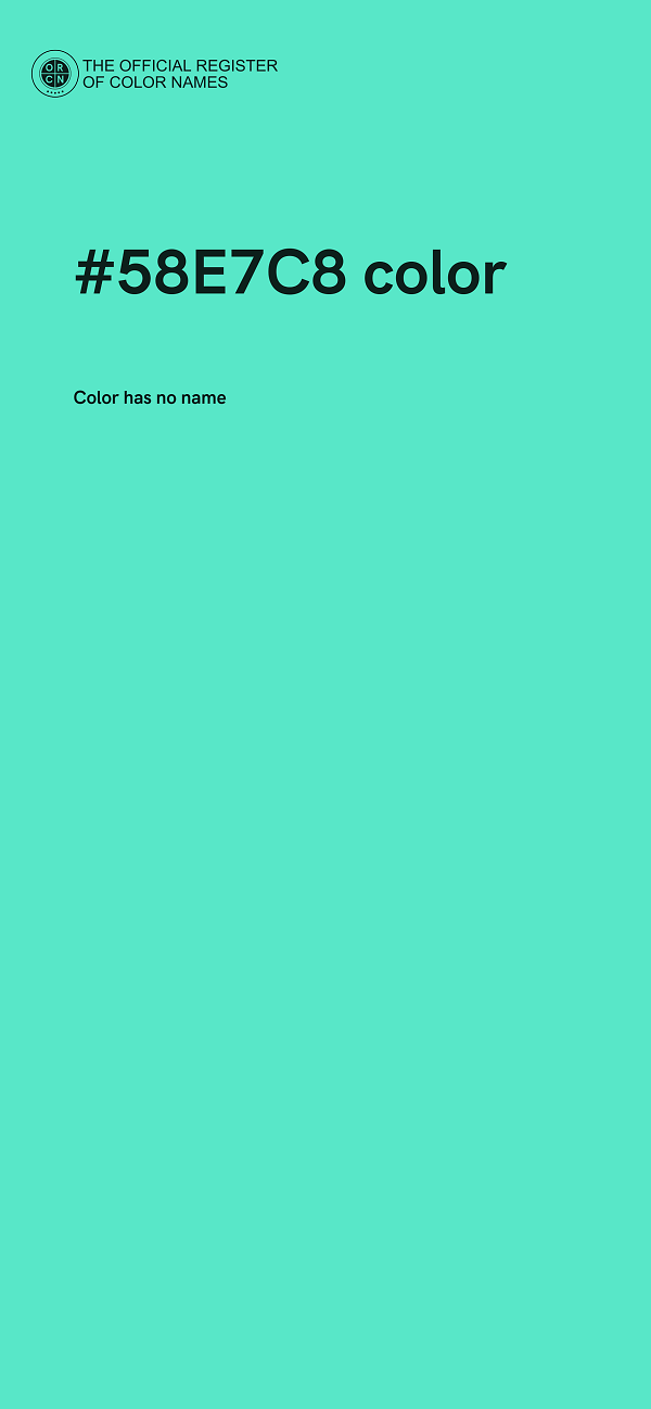 #58E7C8 color image