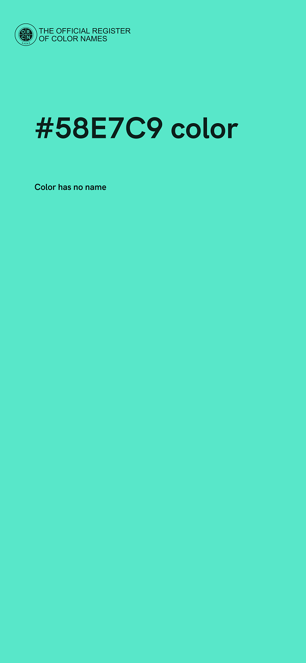 #58E7C9 color image