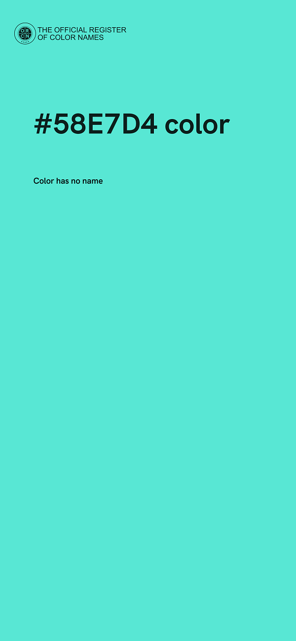 #58E7D4 color image