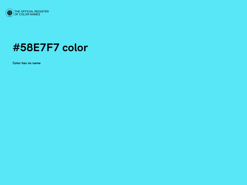 #58E7F7 color image
