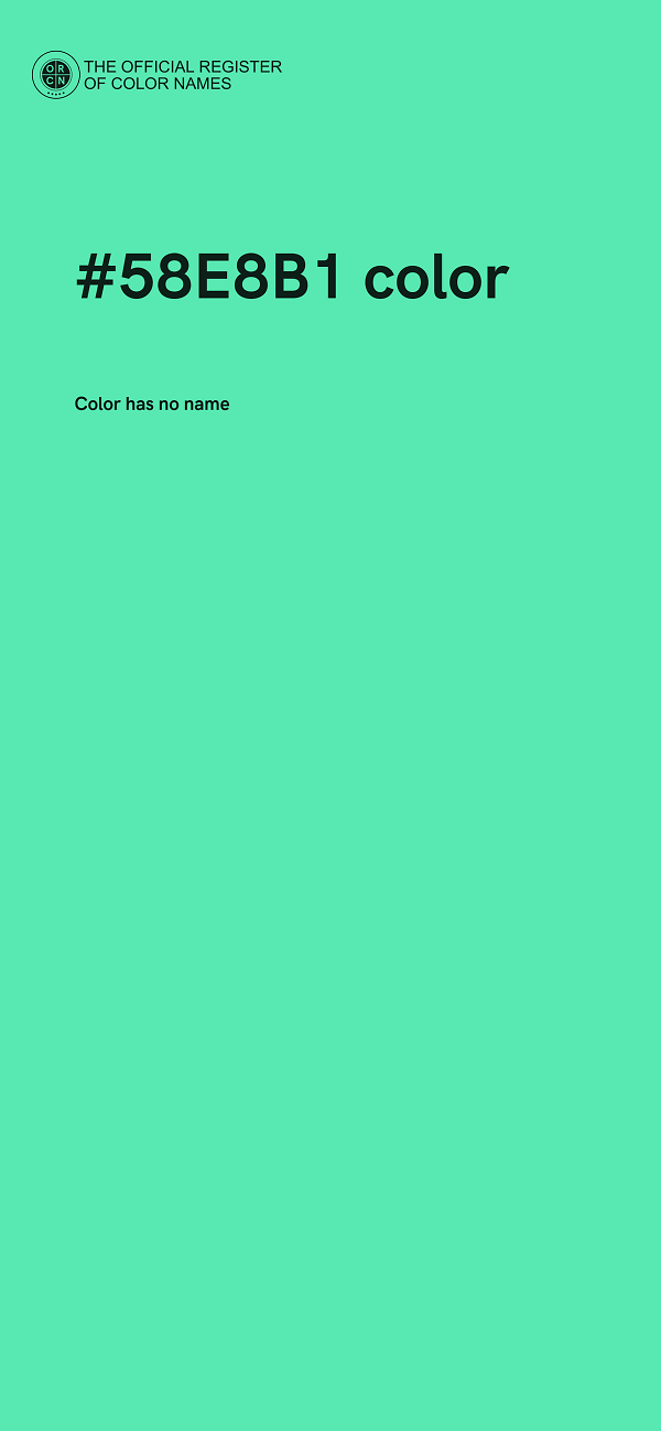 #58E8B1 color image
