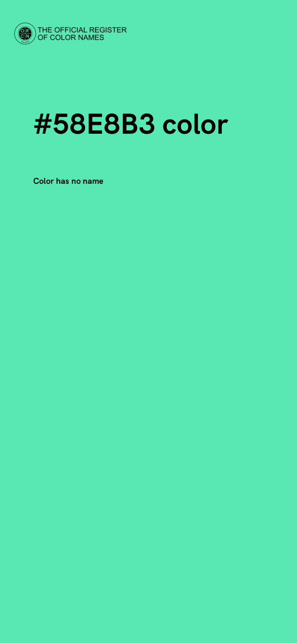 #58E8B3 color image
