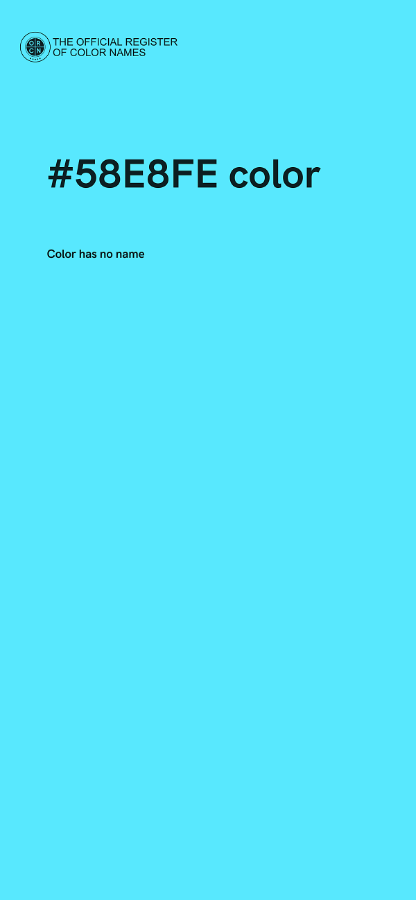 #58E8FE color image