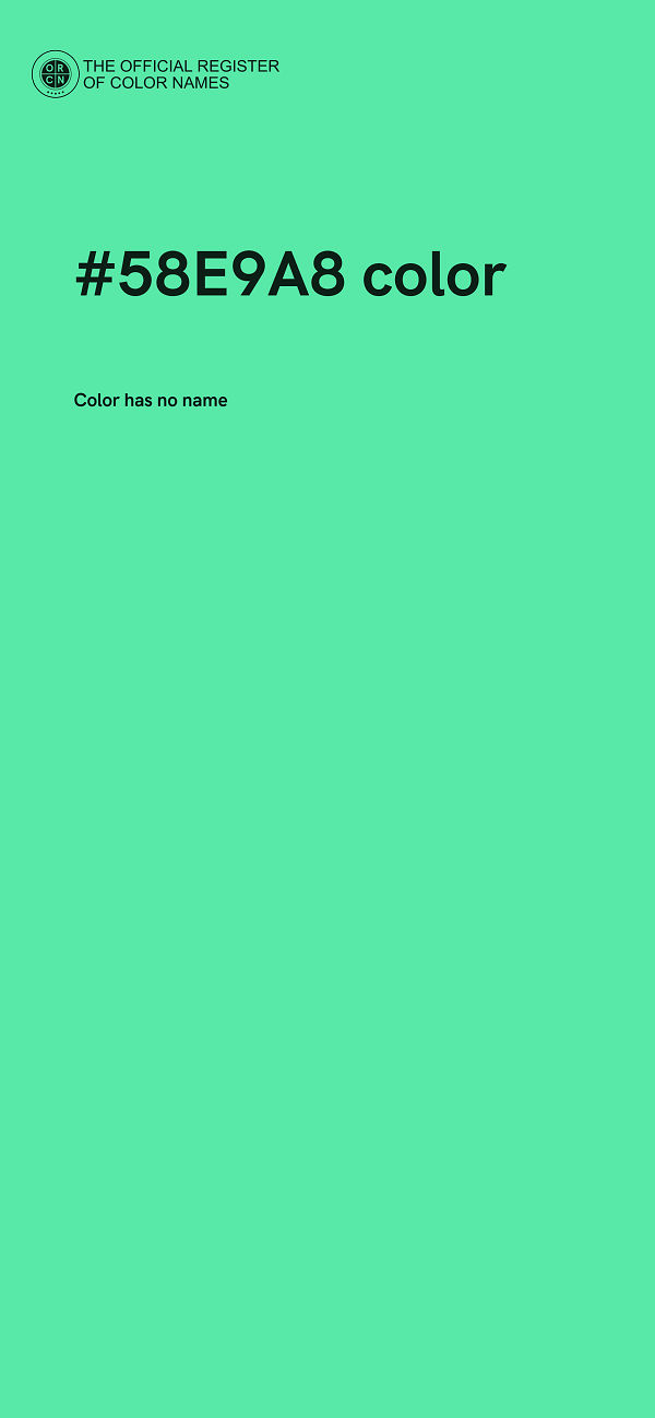 #58E9A8 color image