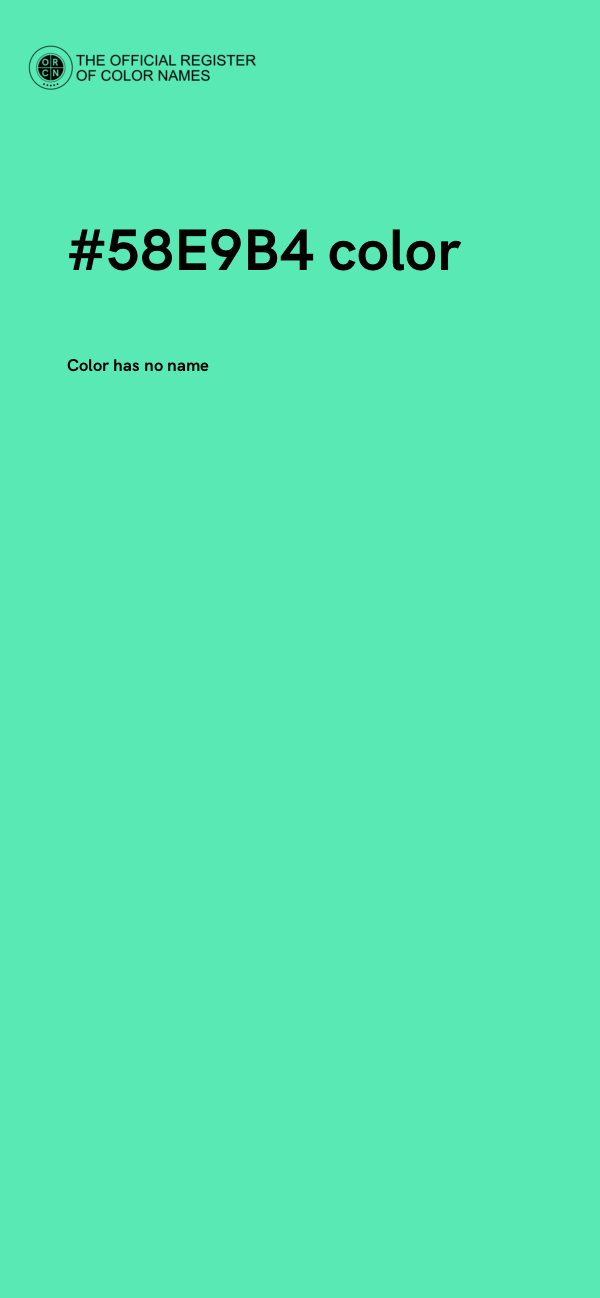 #58E9B4 color image