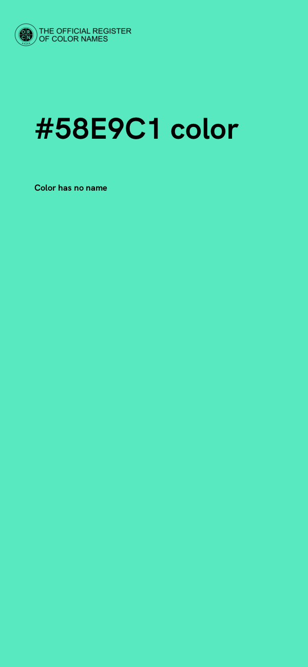 #58E9C1 color image