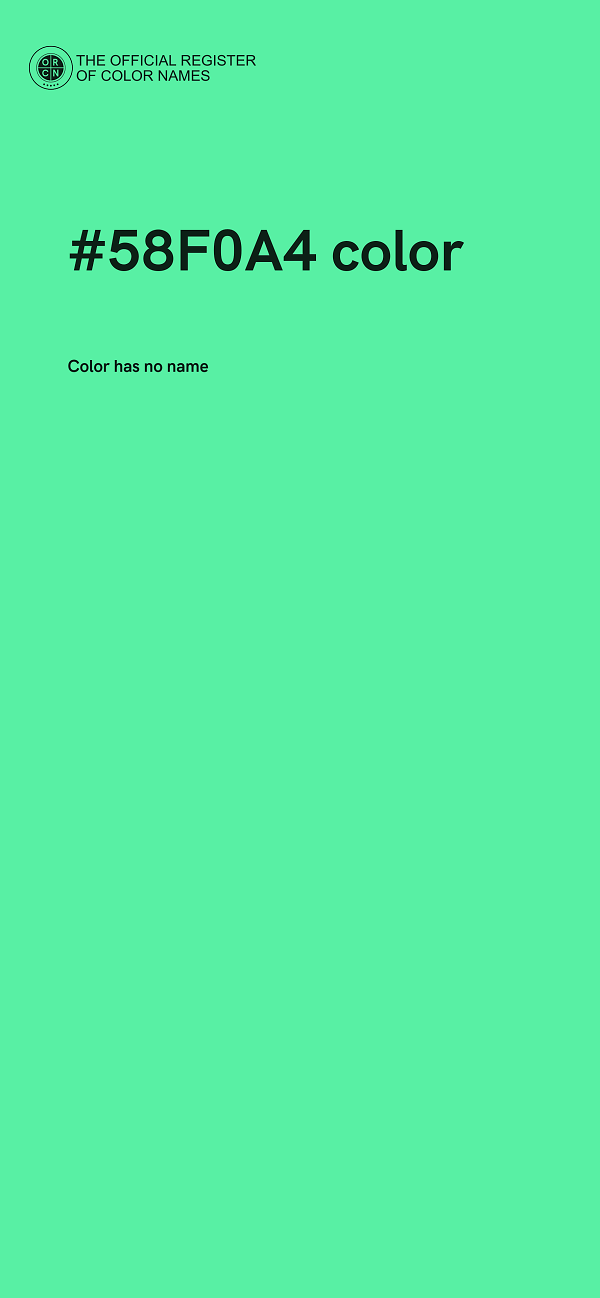 #58F0A4 color image