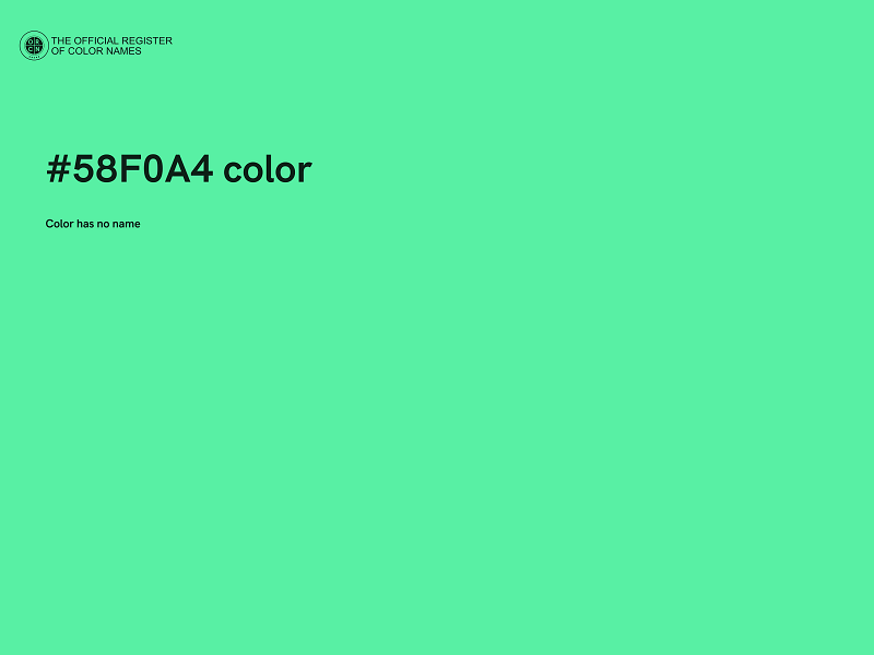 #58F0A4 color image
