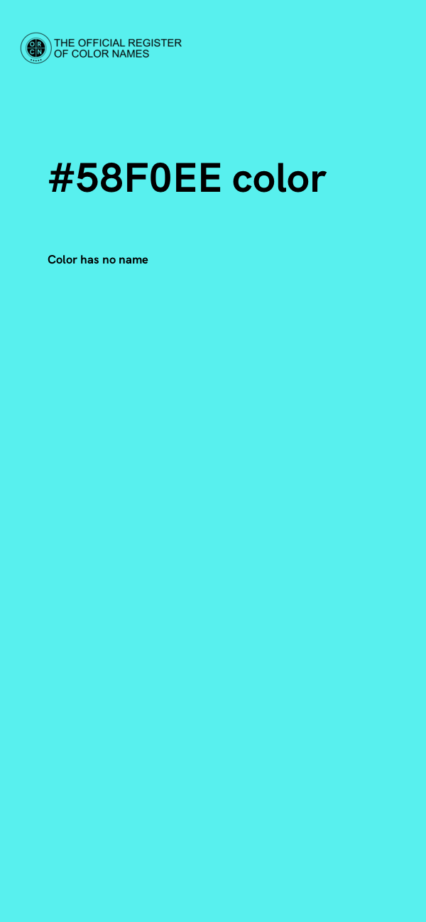 #58F0EE color image
