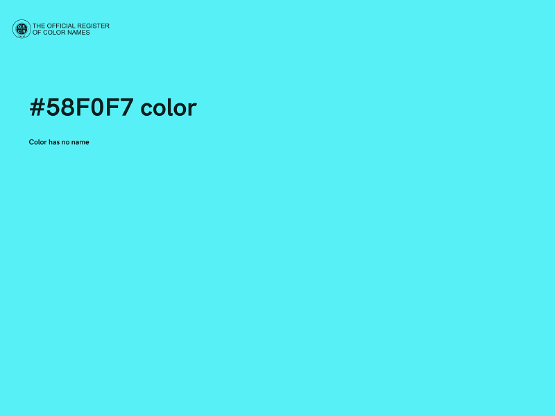 #58F0F7 color image