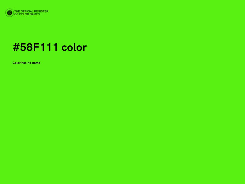 #58F111 color image